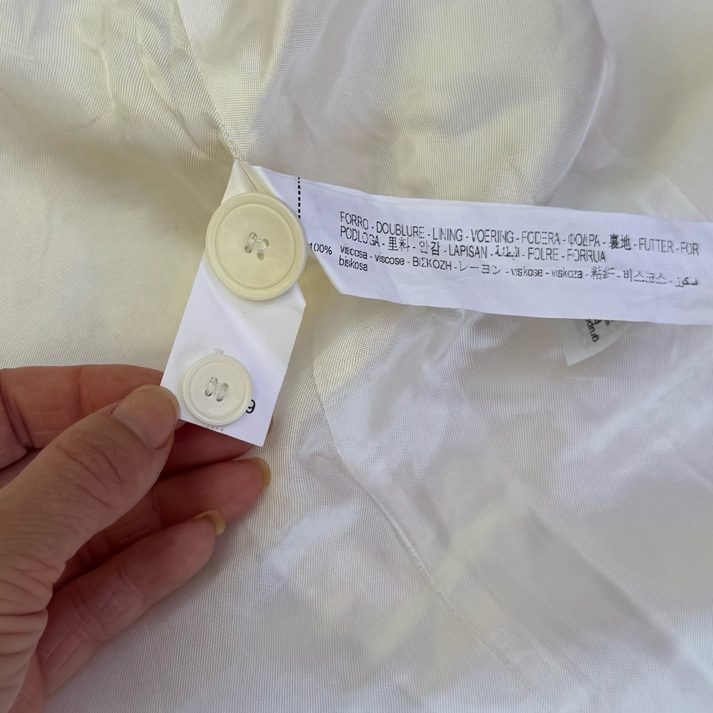 Zara NWOT Ivory Linen and Viscose Women’s Tailored Blazer Oversized size XS - Picture 12 of 16